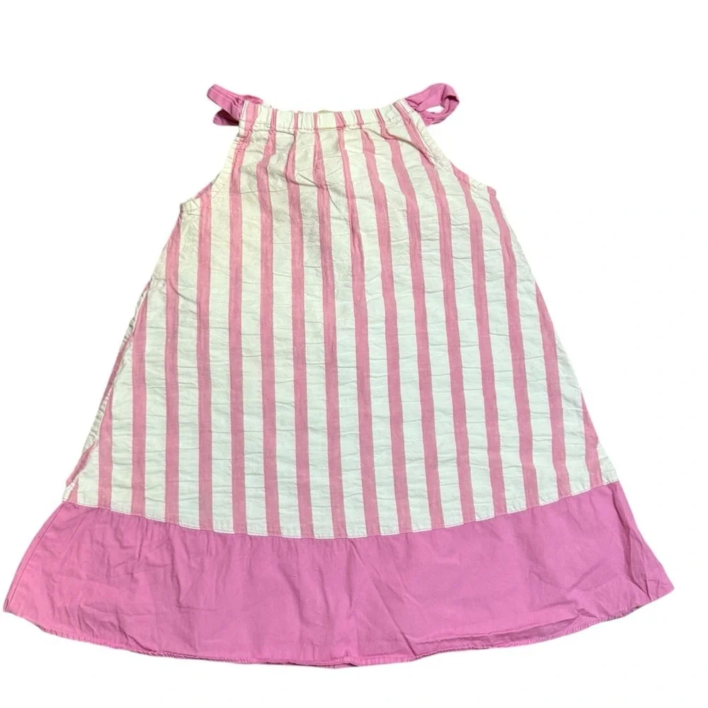 Gymboree Girls Pink White Striped Sleeveless Dress Fruit Patch Size 18-24 Months